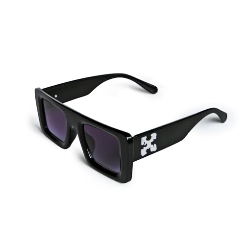 square black frame retro style sunglasses, gradient lenses, UV400 protection, men's and women's sunglasses