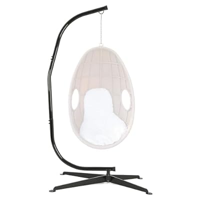 HECASA Hammock Chair Stand Heavy Duty Steel C Chair Stand for Outdoor Indoor Porch Swing Hanging Chair 360 Degree Rotation 330LBS Capacity Black (Stand Only)