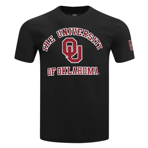 Pro Standard Mens University of Oklahoma Classic Chenille Short Sleeve Tee Black L