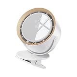 JDNH Tischventilator, 15,2 cm, LED, elektronisches Display mit 5 einstellbaren Geschwindigkeiten, Clip-Montage, sicher an der Wand, geeignet für Zuhause, Wohnheim, tragbarer Kühlventilator