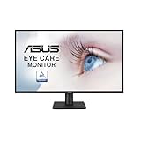 ASUS 27” 1440P Eye Care Monitor (VA27AQ) - IPS, QHD (2560 x 1440), 99% sRGB, Frameless, HDMI, DisplayPort, VGA, 1ms, Speakers, Low Blue Light, Flicker Free, VESA Wall Mountable, 3 yr Warranty