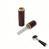 6-Needle Espresso WDT Tool 0.35mm – Walnut Wood Handle & Stand, Break Up Clumps for Even Extraction, Anti-Channeling, Professional Barista Coffee Distributor Accessory