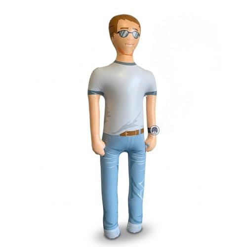 FUN Delivery Man Akin: 6-Foot Inflatable Talking Boyfriend Husband – Funny Gag Gift for Scaring People, Divorce Party, or Photoshoot Prop - Perfect April Fools Joke and White Elephant Gift