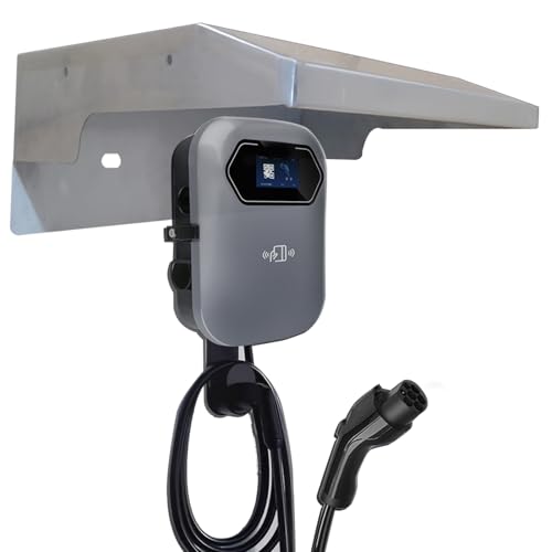 Protection de boîtier mural, abri de toit pour borne de recharge pour voiture électrique, protection contre le vent et la pluie, boîtier mural en acier inoxydable, pare-soleil de toit,60*40*15CM