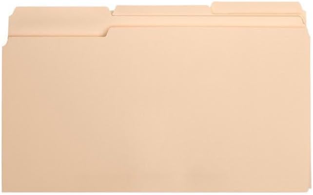Business Source, BSN17526, 1/3 Cut 1-ply Top Tab Manila Folders, 100 / Box, Manila