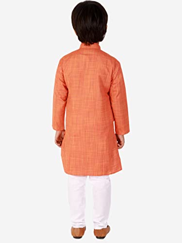 Image of Pro-Ethic Style Developer Kids Cotton Solid Ethnic Kurta Pajama Set|Traditional Style Kurta Pajama