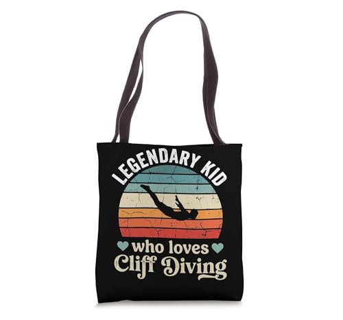 Cliff Diving Extreme Sports Thrill Seeker Cliff Diver Tote Bag