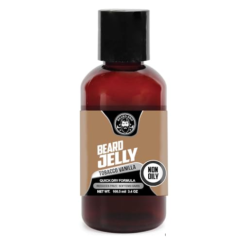 Beard Bro Tobacco Vanilla Conditioning Beard Jelly/Non Oily Leave-in Beard Conditioner and Softener 3.4 Ounce Travel Size Squeeze bottle