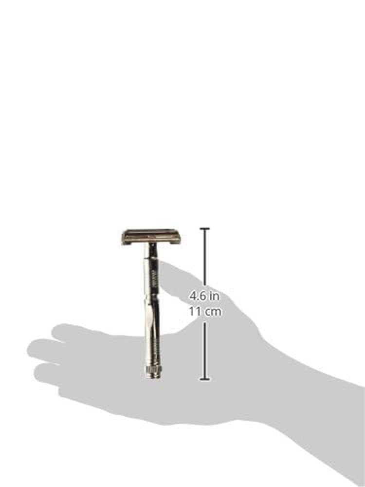 Parker Safety Razor, 90R Long Handle Men’s Butterfly Open Safety Razors with 5 Parker Premium Platinum Double Edge Razor Blades – Men’s Safety Razors delivers a Barber Shop Shave Experience at Home. 4
