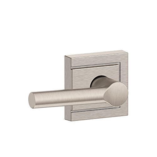 Best Cyber Deals 🔥 SCHLAGE F10 BRW 619 ULD Broadway Lever with Upland Trim Hall and Closet Lock, Satin Nickel