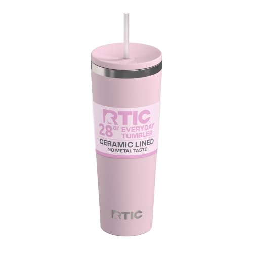 RTIC 28oz Everyday Tumbler, Insulated, Ceramic Lined, Pale Pink