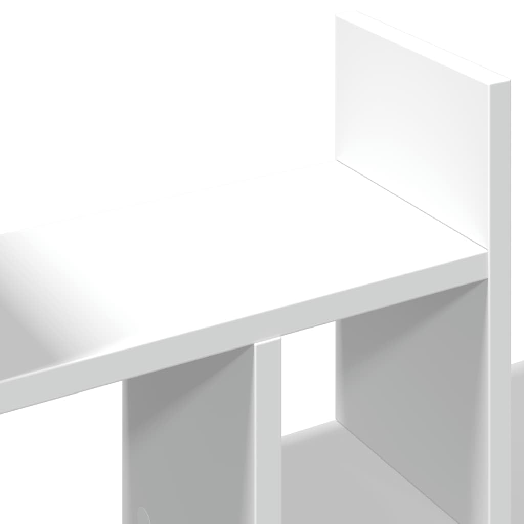 vidaXL Organisateur de bureau blanc 34,5x15,5x35,5cm bois d'ingénierie
