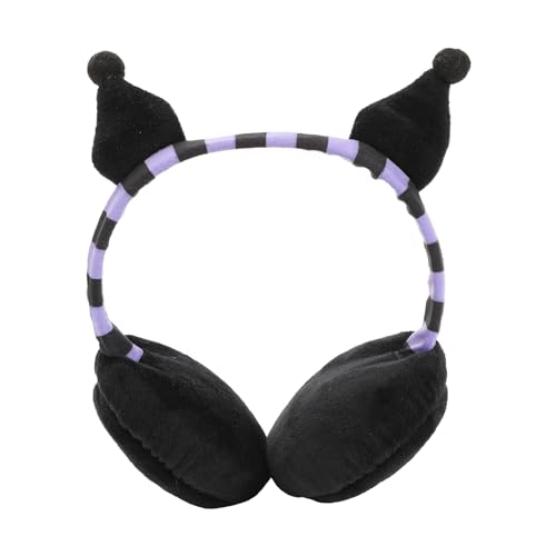 Orejeras Kuromi cosplay negras y plegables de Bioworld de talla única para invierno