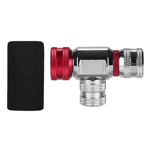 Uqezagpa Cabezal inflador de CO2 de repuesto para bicicleta de montaña, bombas de bombeo rápido con funda aislada, neumático de bicicleta de CO2