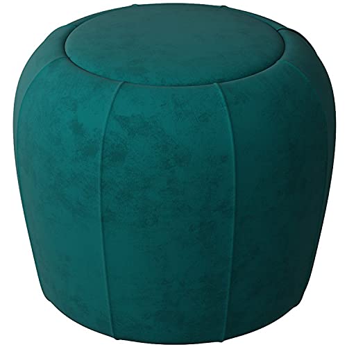 Table d'appoint basse tabouret de pied rond velours compact