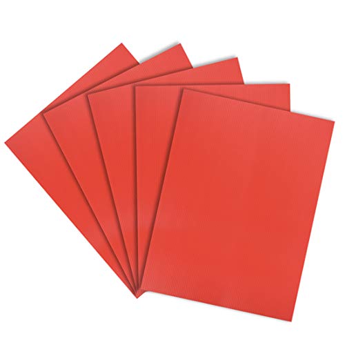 Uxcell Corrugated Plastic Sheets,3mm White Blank Yard Lawn Signs,12 Inch X 16 Inch,Waterproof Sign Blank Board 5pcs