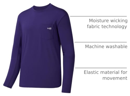 Image of BASSDASH Men's UPF 50+ Performance Long Sleeve T-Shirt UV Sun Protection Fishing Hiking Sports Shirts