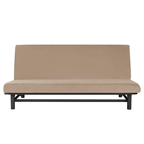 MILARAN Housse de canapé sans manches en velours, souple et extensible pour salon et chambre à coucher, élastique Futon Mattress - Lavable et amovible - 2 Cover