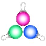 3 Pack LED Dog Collar Light, Light Up Dog Collars, Clip-On LED Pet Tag Three Modes for Night Walking, Running, Camping, Climbing