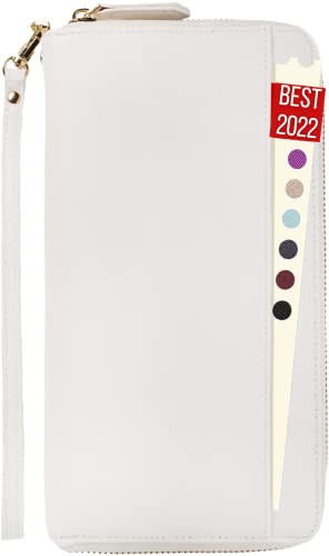 Image of Travel Document Organizer - RFID Passport Wallet Case Family Holder Id Wristlet