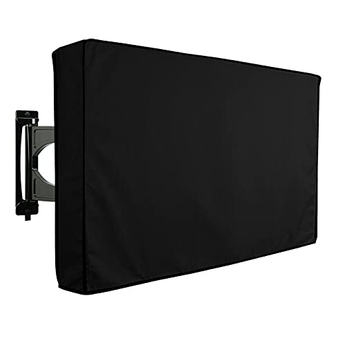 Outdoor TV Cover 600D Polyester Fabric Waterproof UV Flat Screen TV Display Protector for 55''to 58''LCD LED (for 55-58 inch TV)