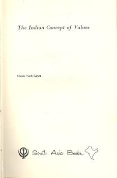 Hardcover The Indian Concept of Values Book