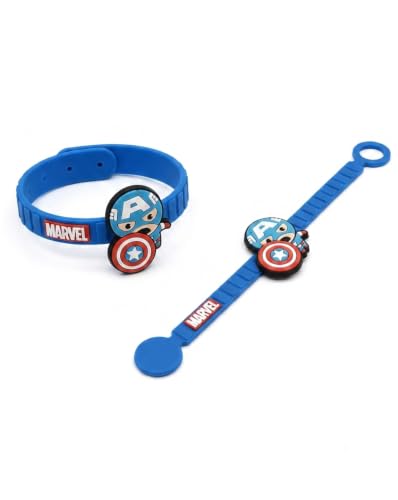 Image of Marvel Captain America Silicone Band Rakhi | Officially Licensed | Rakhi for Boys, Bhaiya, Bhai | Raksha Bandhan Gift