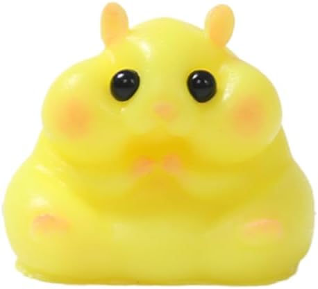 FUFU Squishy Soft Hamster Taba Squishy Toy for Kids, Teens, and Adults – Small Hamster Desk Decor for Home or Office (White)