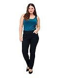 Normale Taillenhöhe Zizzi Emily Jeans Damen Große Größen Slim Fit Curvy Hip Stretch Jeanshose -Schwarz-46 / 78 cm