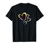 camiseta futbol corazones Ligero, Encaje clasico, Manga de doble puntada y bastilla baja