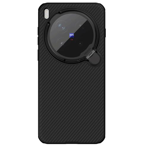Image of Nillkin Case for Vivo X300 Pro (6.78 inch Inch) CamShield Prop Magnetic Flip Style Transparent Black Lens Camera Protect Mobile Holder TPU + PC Black Color