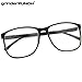 grinderPUNCH Black Large Nerdy Thin Plastic Frame Clear Lens Eye Glasses Frame