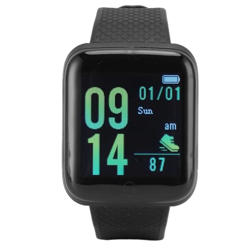 CHICIRIS Monitor de Actividad Física, Reloj Inteligente con Monitor de Sueño, de Frecuencia Cardíaca, de Actividad, Resistente Al Agua IP65, Notificaciones de Llamadas y (Black)