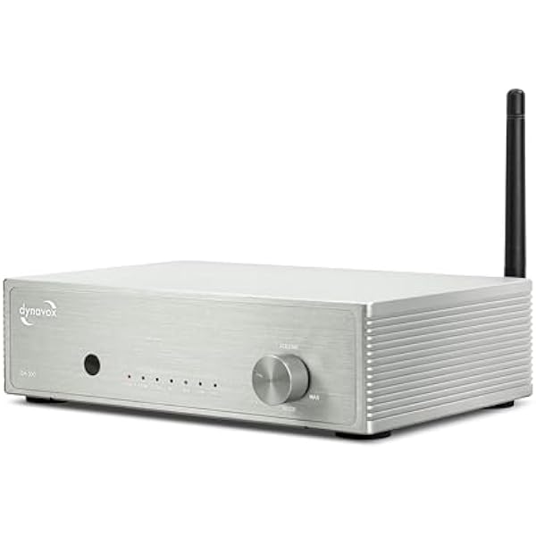 Dynavox DA-300 HiFi усилитель компактный цифровой стереоусилитель класса D с HDMI ARC BT 5.0 USB оптическим и коаксиальным кабелем благородный алюминиевый корпус идеально подходит для ТВ и потокового аудио