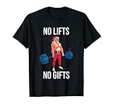 サンタ　クリスマス 面白いtシャツ ウエイトリフティング 筋トレ　メンズ おもしろ 面白い 服 おもしろグッズ ネタ Tシャツ