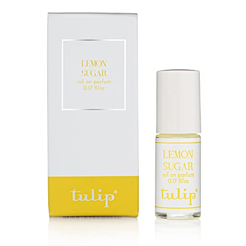 Tulip Lemon Sugar Roll-On Perfume Oil – Sparkling Citrus, Soft Vanilla & Sugar Cane – Clean, Cozy, Vegan Perfume for Women – Travel-Friendly – 0.33 fl oz