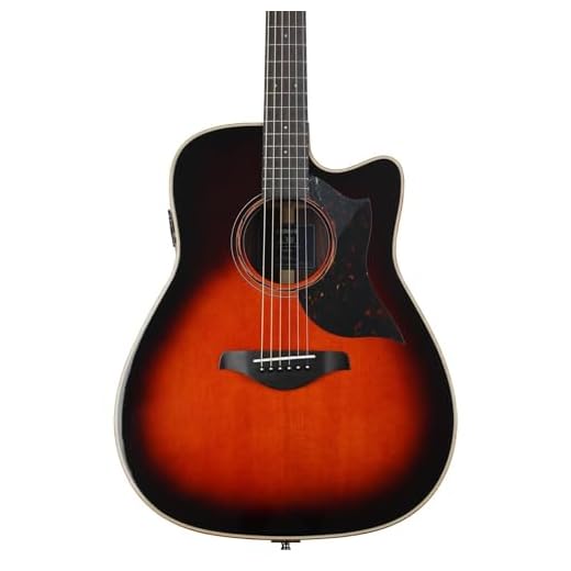 Yamaha 6 String Series A3R Cutaway Acoustic-Electric Guitar-Rosewood, Tobacco Sunburst, Dreadnought TBS