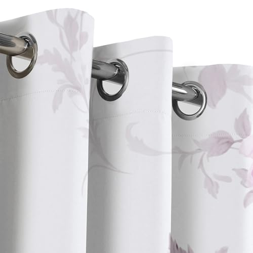 Rideaux occultants thermiques isolants à motif rose vintage pour chambre 140x175cm - 4