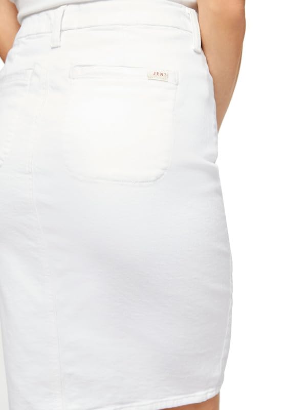 Jen7 Women's Button-Front Denim Pencil Skirt (Clean White, 8)3
