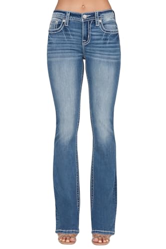 Miss Me Women's Warm Wings Faux Flap Pockets Jeans2