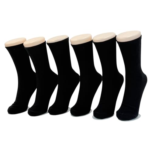 Women’s Crew Socks – 6-Pack Comfortable, Breathable Cotton Socks for Casual, Athletic, and Everyday Wear
