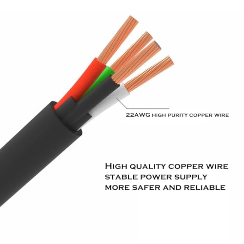 RETUXEP 59inch 4PIN AMS Lite Extension Cable for Bambu Lab AMS Lite,1.5M 4-pin Extension Cable with Magnetic Ring Filter for Bambulab A1/A1mini 3D Printer (Not for X1 P1) - Thumbnail 3