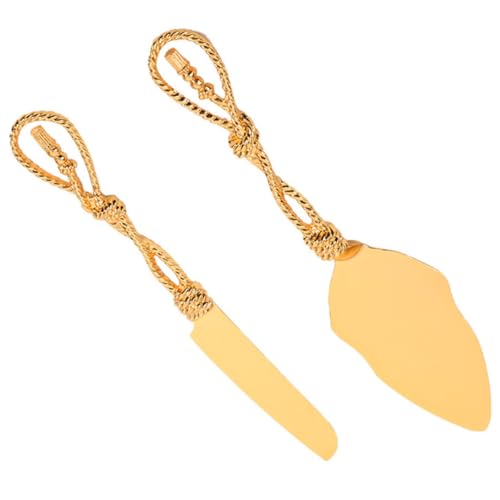 Alipis 1Set Elegant Cake Knife and Spatula Cake Cutter for Pies Tarts and Pizza Stylish Kitchen Tool with Chic Handle Design for Home and Professional Use