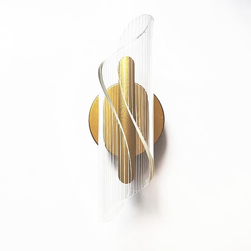 Chrasy 10W Indoor LED Wall Light Spiral Flow Shape Wall Sconce 3 Color Temp Adjustable, Acrylic Wall Lamp Illumination Wall Lighting Fixture for Living Room Bedroom Stair Restaurant Hallway Office - Image 3