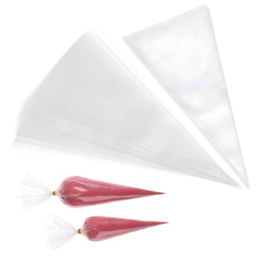 CONGARTENO 200pcs Piping Bags Triangle Cake Decorating Tools for Smooth Squeezing for Baking Cookie Decoration and Frosting Applications