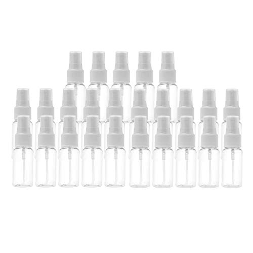 FerneeButy Flacons Vaporisateurs Vides 10 ml (Lot de 25) - Bouteilles Spray Plastique Clair à Brouillard Fin pour Parfums, Eau