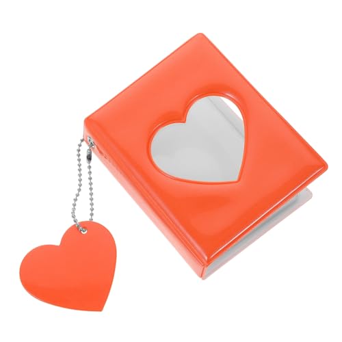 FUNOMOCYA Mini-Ordner Liebe Fotoalbum persönliche geschenke kreatives gestalten Bilderalbum Postkartenalbum Sammelalbum Album für Fotogrußkarten-Organizer Mini-Fotoalbum Einzelzelle PVC