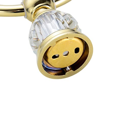 Moyokoy Gold Inlaid Crystal Large Diamond Towel Ring Ring Towel Rack Polished Flange Gold Bathroom Toilet #TOP1