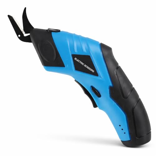 Super Scissors - Tijeras eléctricas recargables inalámbricas para tela, resistentes, funcionan con pilas, para cortar telas/cartón, supertijeras eléctricas con herramientas de supermarca, tijeras de