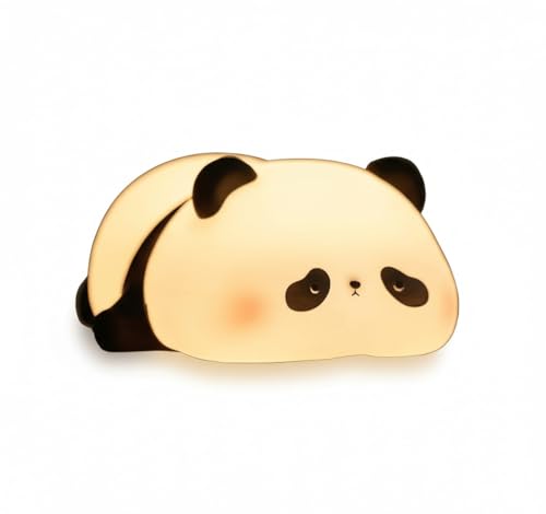 Lúminária Fofa RGB Panda Silicone de Grau alimenticio Macio abaju...